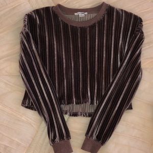 Fashion Nova ribbed purple two piece set